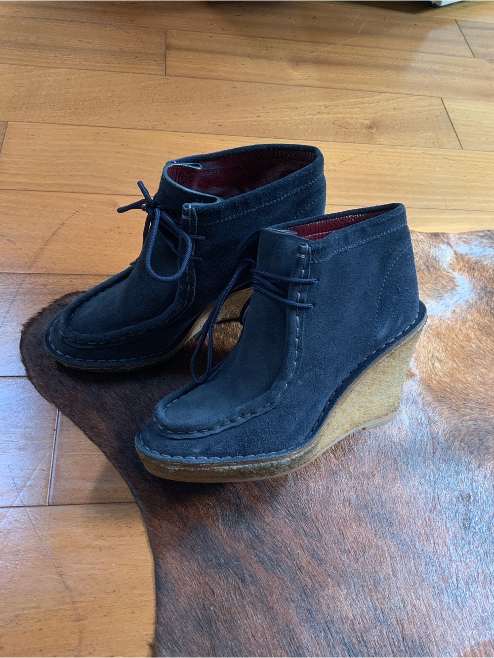 Marc By Marc Jacobs Crepe Wedge 20mm Platform Ankle Suede Boots